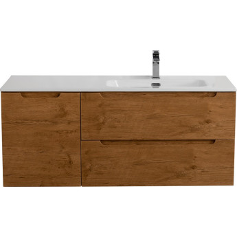 База под раковину подвесная BELBAGNO ETNA-1000-2C-1A-SO-RN-R с двумя выкатными ящиками и одной распашной дверцей, правосторонняя, Rovere Nature, 1004x462x500