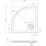 Душевой поддон BELBAGNO TRAY-MR-UNO-R-80-550-35-W-BO 80x80 см